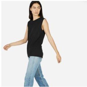 Everlane The Luxe Drape Muscle Tank in Black Size Small